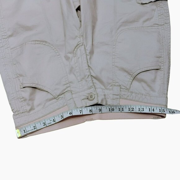 Riders by Lee Skimmers 8 M Mid-Rise Tan Womens Beige Capri Pants Cotton Stretch - Picture 4 of 5